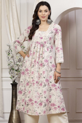 Elegant White Cotton Kurta Set